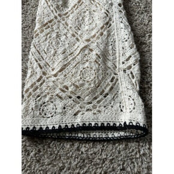 Ultra Pink Crohet Lined Pants Costal Boho Elastic Wasit Size Small Beach Pull On - Picture 4 of 13